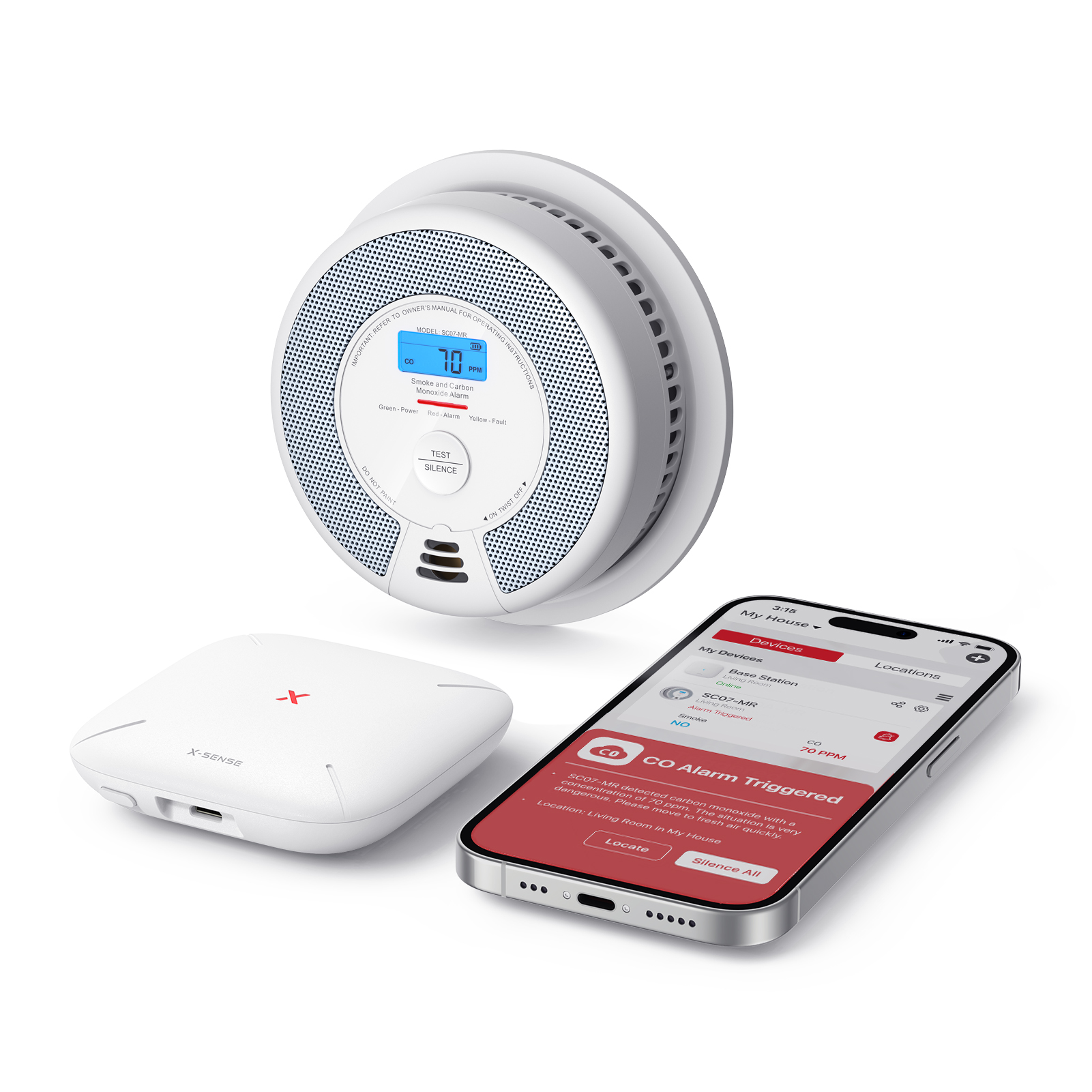 SC07-MR Link+ Pro Kombine Alarm - Duman ve CO dedektörü sistemi 2